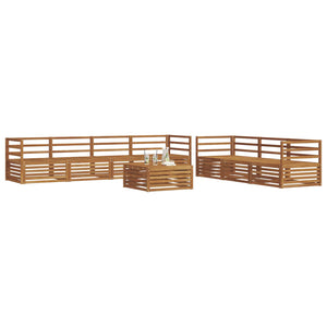 8-teilige Outdoor Sofagarnitur Natur