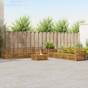 9-teilige Outdoor-Sofagarnitur Natur