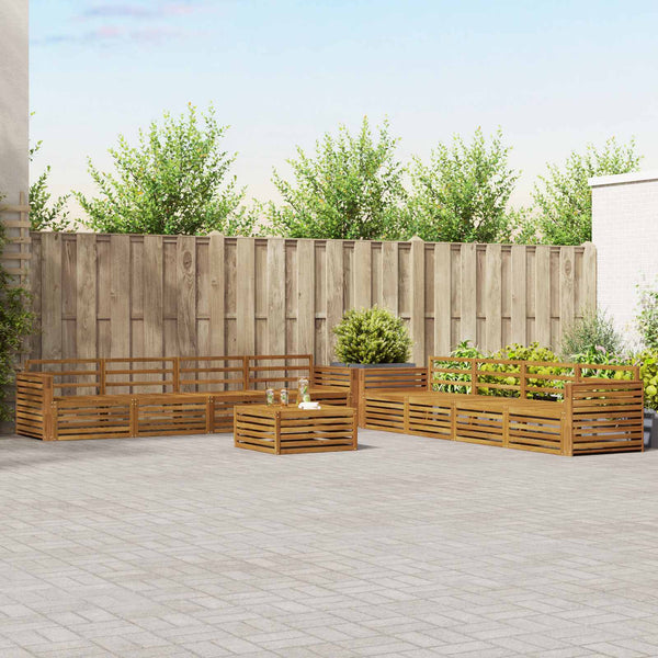 9-teilige Outdoor-Sofagarnitur Natur