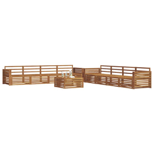 9-teilige Outdoor-Sofagarnitur Natur