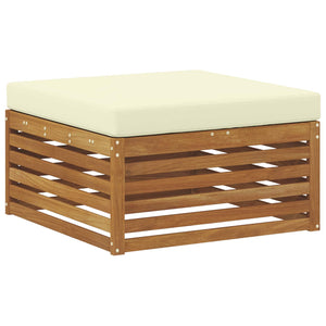 7-teilige Sofagarnitur Akazie Natur/Creme