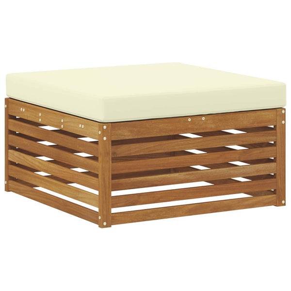 7-teilige Sofagarnitur Akazie Natur/Creme