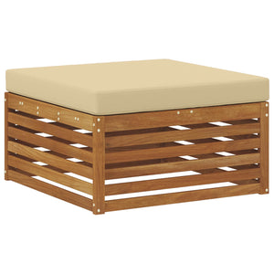 7-teilige Sofagarnitur Akazie Natur Beige