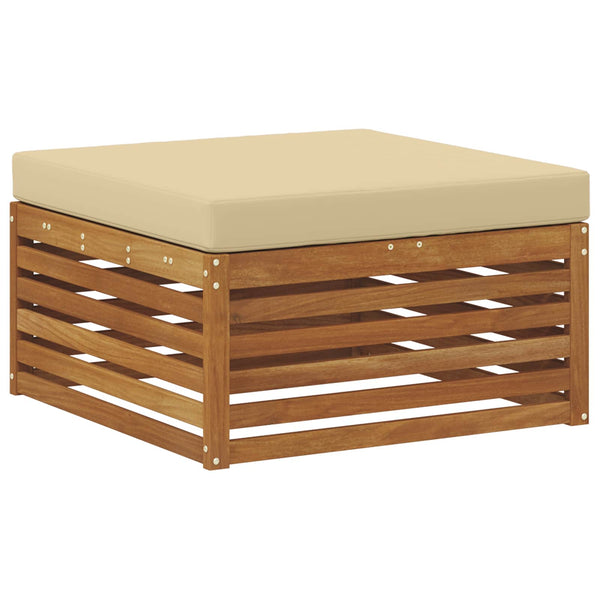 7-teilige Sofagarnitur Akazie Natur Beige