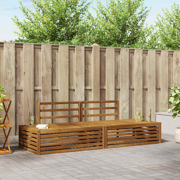 2-teiliges Outdoor-Sofa-Set Akazie