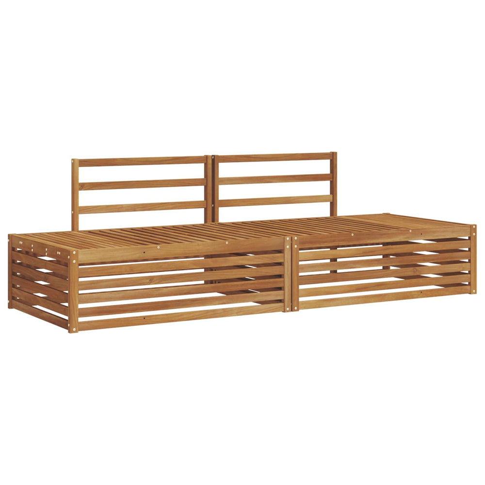 vidaXL Outdoor Sofa Set 2 Pieces Natural 203.5 x 83 x 73 cm