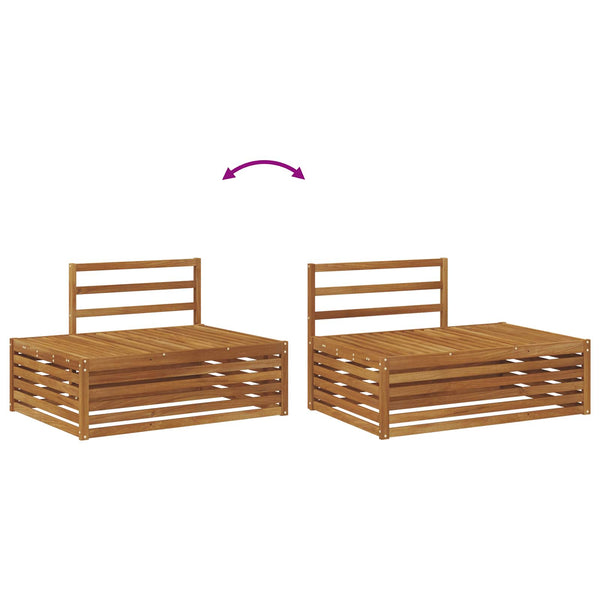 2-teiliges Outdoor-Sofa-Set Akazie
