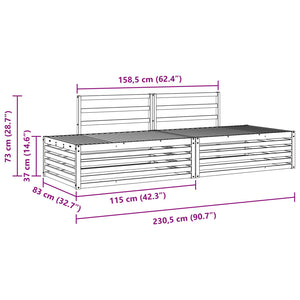 2-teiliges Outdoor-Sofa-Set Akazie