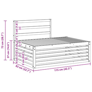 2-teiliges Outdoor-Sofa-Set Akazie