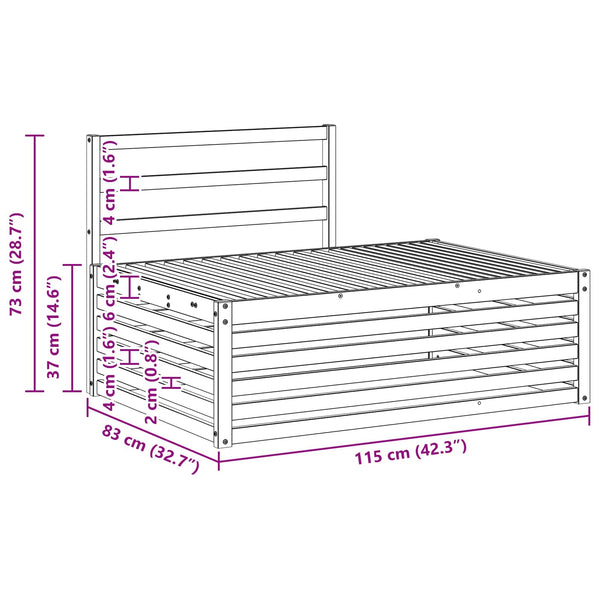 2-teiliges Outdoor-Sofa-Set Akazie
