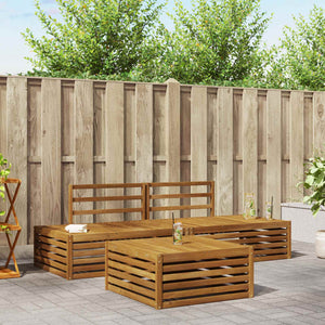 3-teilige Outdoor Sofagarnitur Akazie Massivholz