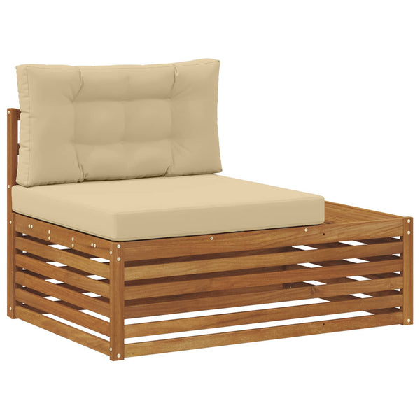 Outdoor Sofagarnitur mit Kissen, Natur/Beige