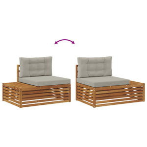 Outdoor Sofa Set mit Kissen, 4-teilig
