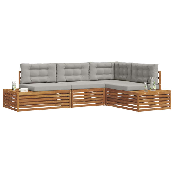 Outdoor Sofa Set mit Kissen, 4-teilig