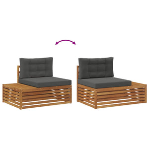 Outdoor Sofagarnitur mit Kissen, 4-teilig