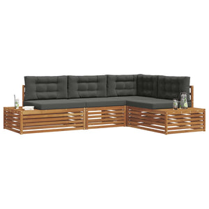 Outdoor Sofagarnitur mit Kissen, 4-teilig