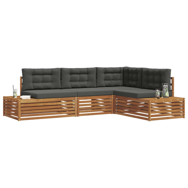 Outdoor Sofagarnitur mit Kissen, 4-teilig