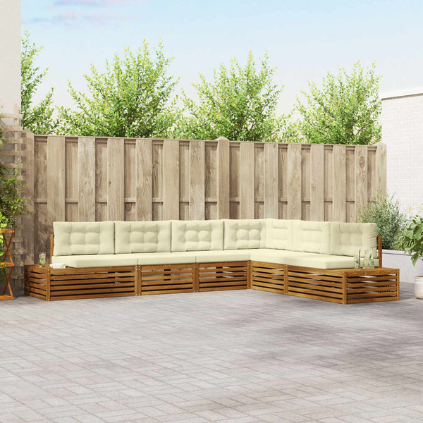 Outdoor Sofagarnitur mit Kissen, 6-teilig