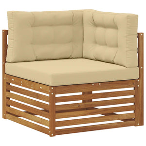 Outdoor Sofagarnitur 6-teilig Akazie Natur Beige