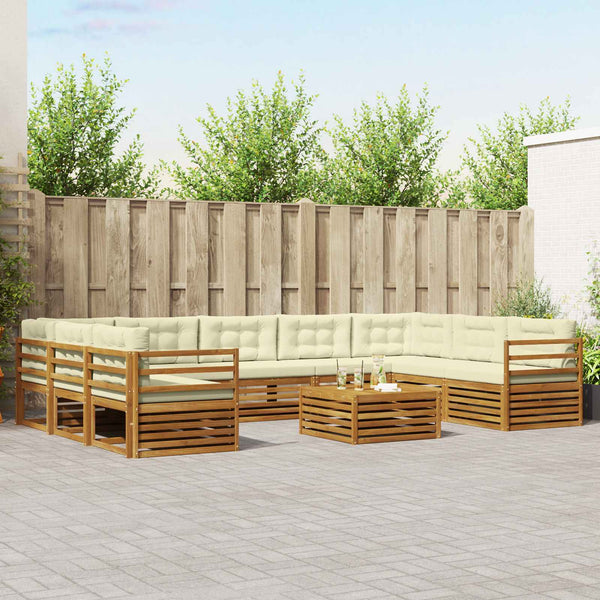 Outdoor Sofagarnitur Akazie 10-teilig