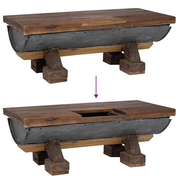 Couchtisch Holz Natur 90x50 cm