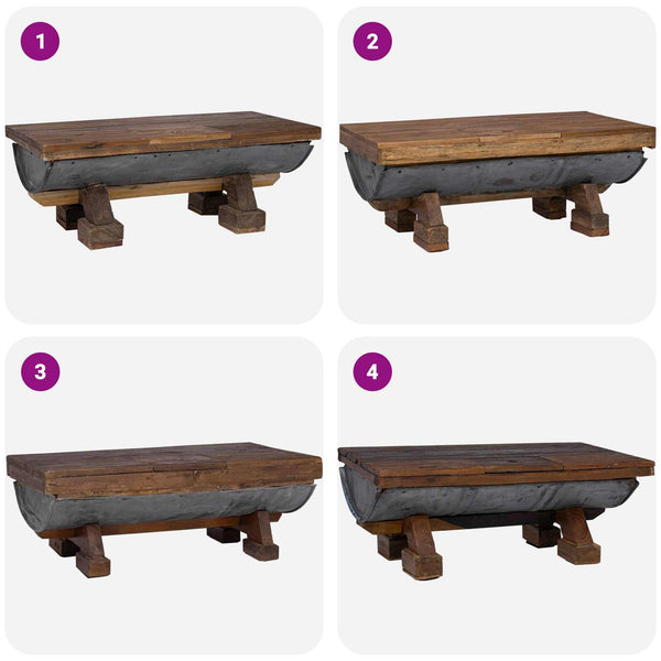 Couchtisch Holz Natur 90x50 cm