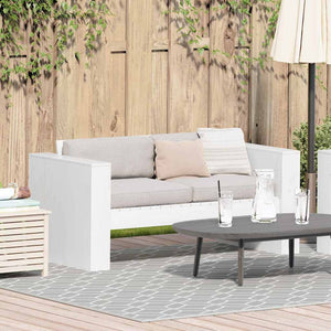 Gartensofa Weiß Kiefernholz 134 cm