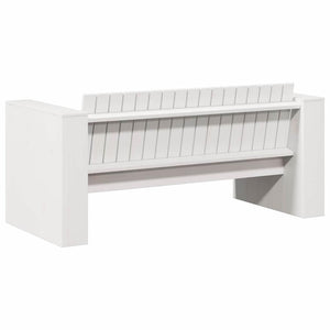 Gartensofa Weiß Kiefernholz 134 cm