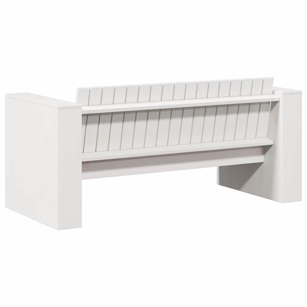Gartensofa Weiß Kiefernholz 134 cm