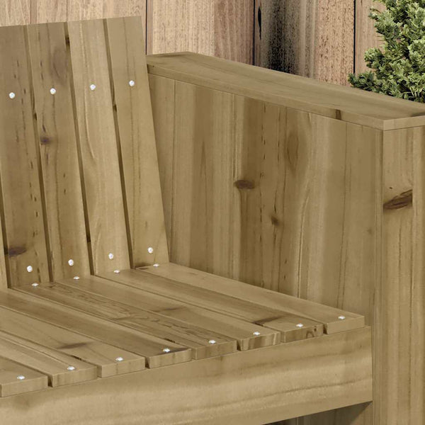 Grünes Gartensofa aus Kiefernholz