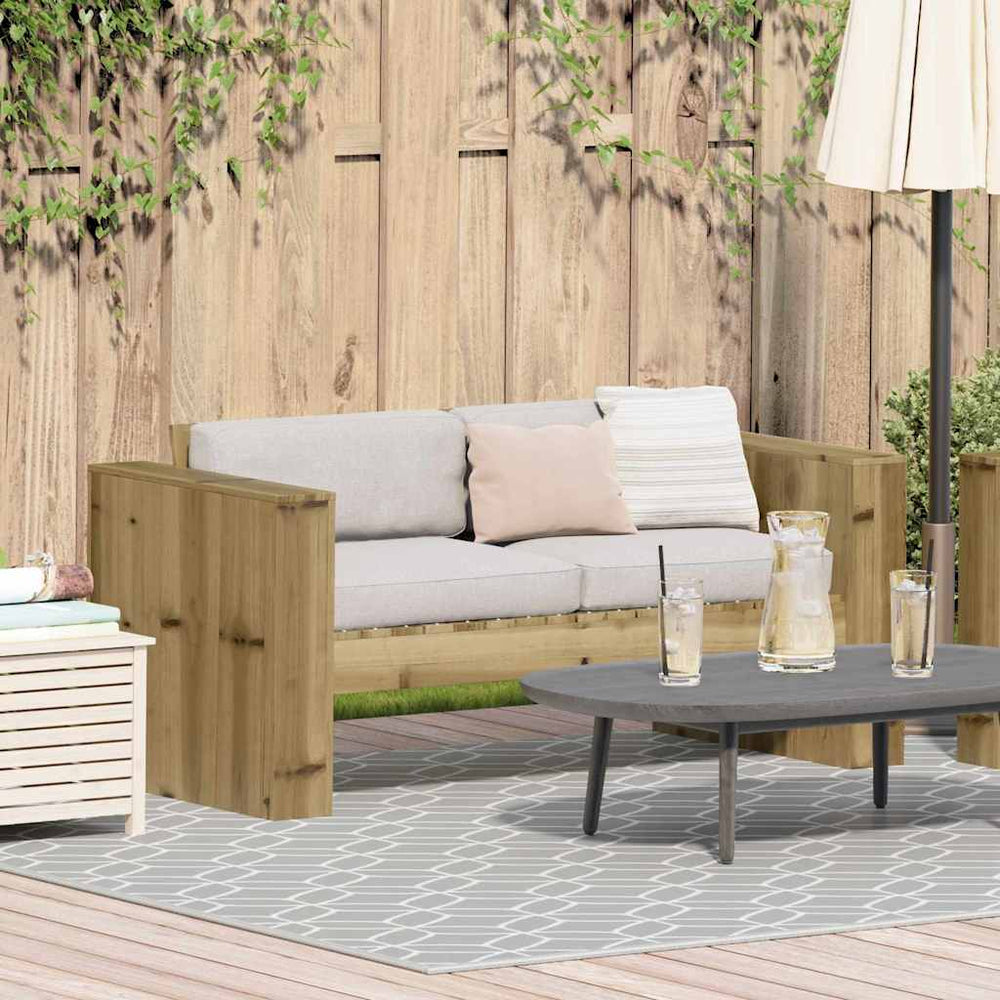 vidaXL Garden Sofa Green 134 x 60 x 62 cm Solid Pinewood