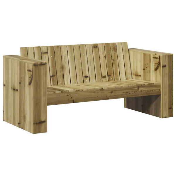 Grünes Gartensofa aus Kiefernholz
