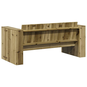 Grünes Gartensofa aus Kiefernholz