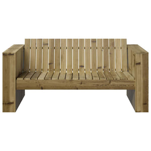 Grünes Gartensofa aus Kiefernholz