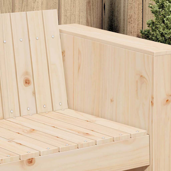 vidaXL Canapé de jardin naturel 185,5 x 60 x 62 cm Bois de pin massif