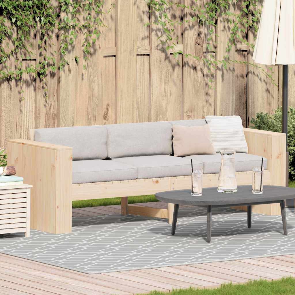 vidaXL Canapé de jardin naturel 185,5 x 60 x 62 cm Bois de pin massif