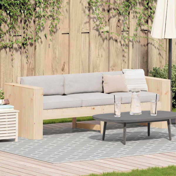 vidaXL Canapé de jardin naturel 185,5 x 60 x 62 cm Bois de pin massif