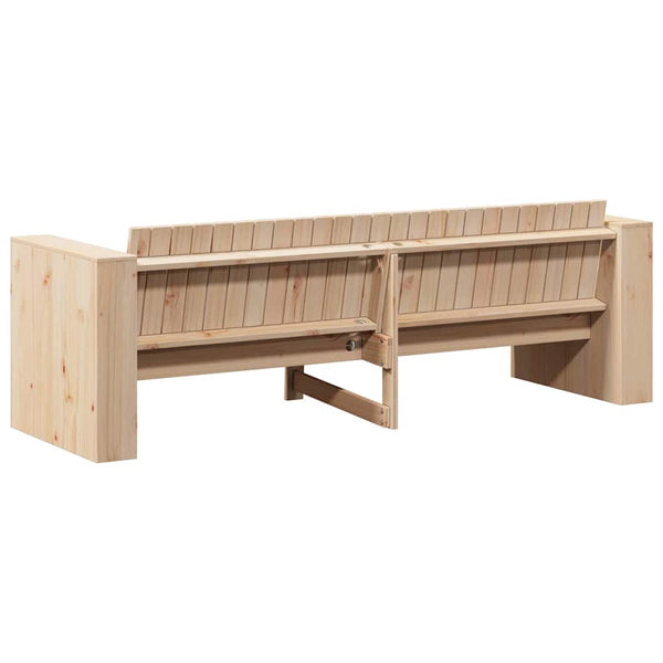 vidaXL Canapé de jardin naturel 185,5 x 60 x 62 cm Bois de pin massif