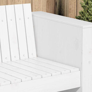 Gartensofa Weiß Kiefernholz 185,5 cm