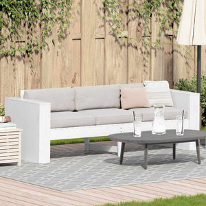 Gartensofa Weiß Kiefernholz 185,5 cm