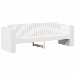 Gartensofa Weiß Kiefernholz 185,5 cm