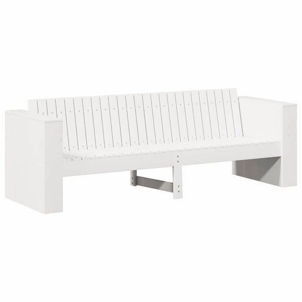 Gartensofa Weiß Kiefernholz 185,5 cm