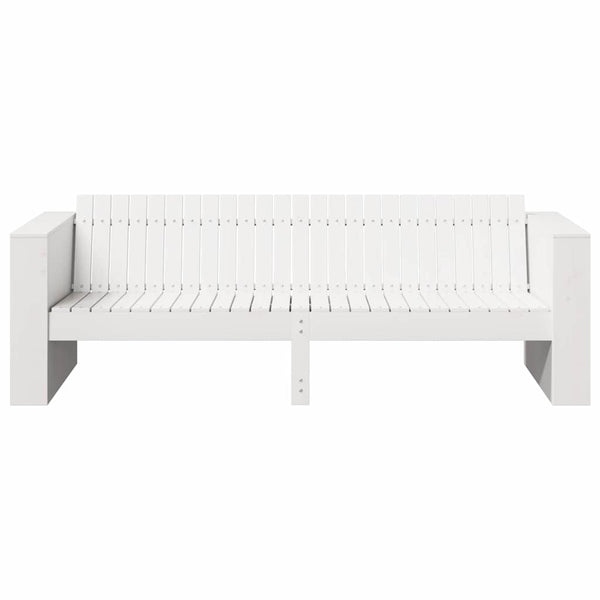 Gartensofa Weiß Kiefernholz 185,5 cm