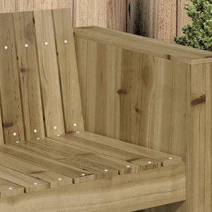 Gartensofa Braun Kiefernholz 185,5 cm