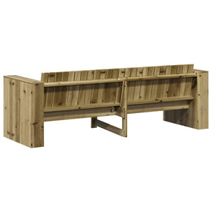 Gartensofa Braun Kiefernholz 185,5 cm