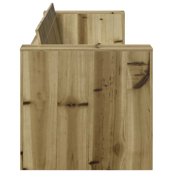 Gartensofa Braun Kiefernholz 185,5 cm
