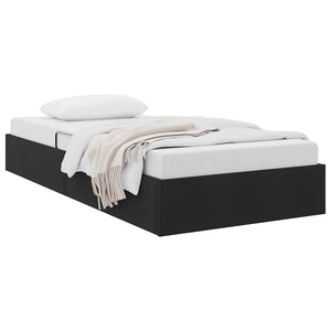 Aufbewahrungsbett Schwarz Samt 90x190 cm