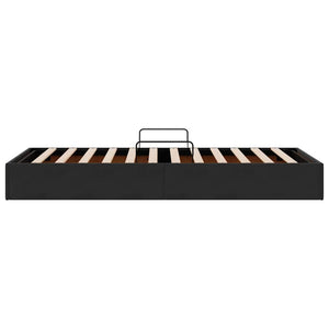 Aufbewahrungsbett Schwarz Samt 90x190 cm