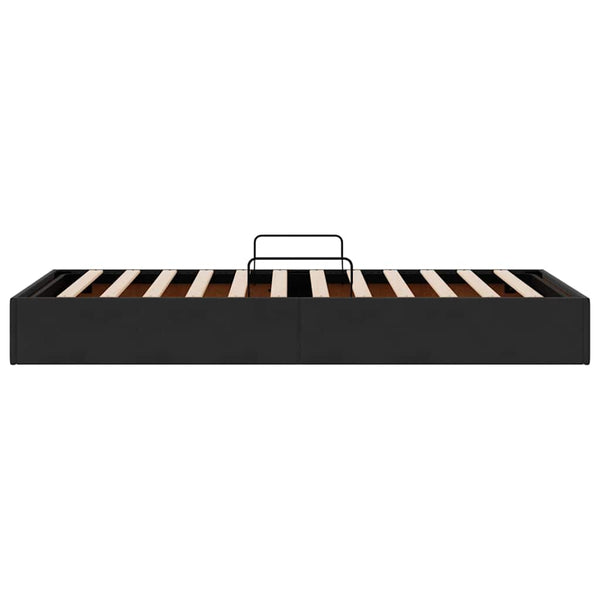 Aufbewahrungsbett Schwarz Samt 90x190 cm
