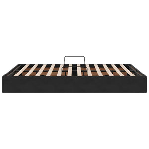 Aufbewahrungsbett Schwarz Samt 135x190 cm